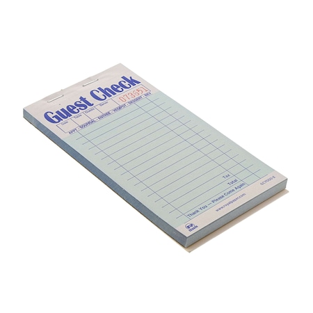 Amercareroyal Royal Paper Carbonless 2 Part Booked Guest Check, PK50 GC7000-2